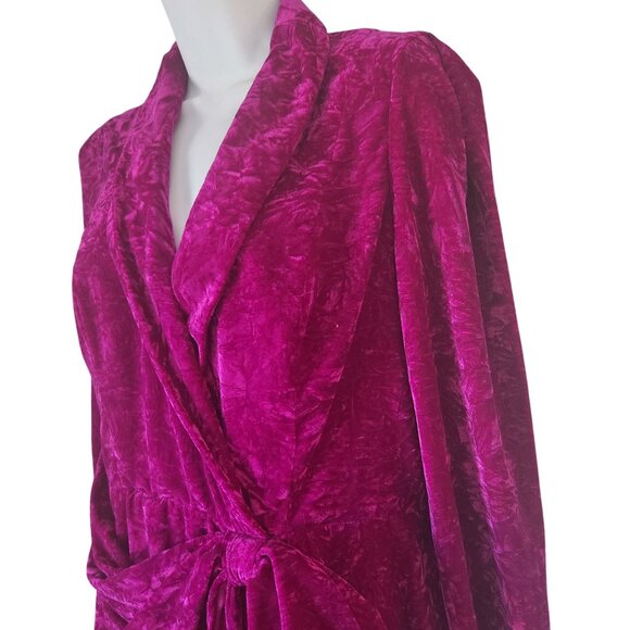 Shoshanna Caroline Mini Dress  Velvet Long Sleeves V Neck Bow Size 6 - Picture 4 of 8